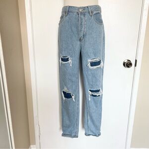2 FOR $20 SALE 🧡 High Waisted Distressed Light Blue Mom Jeans Button fly 5 / 27